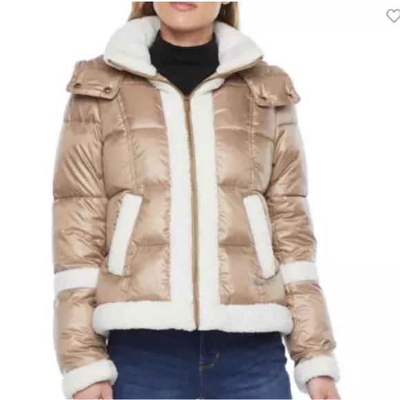 A.n.a. Shearling Winter Puffer Coat with Hood - Picture 13 of 13